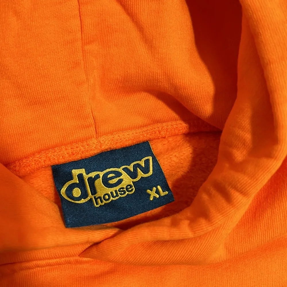 DREW HOUSE MASCOT HODDIE UNISEX SIZE XL ORANGE OVERSIZED PULLOVER NEW - Picture 8 of 10